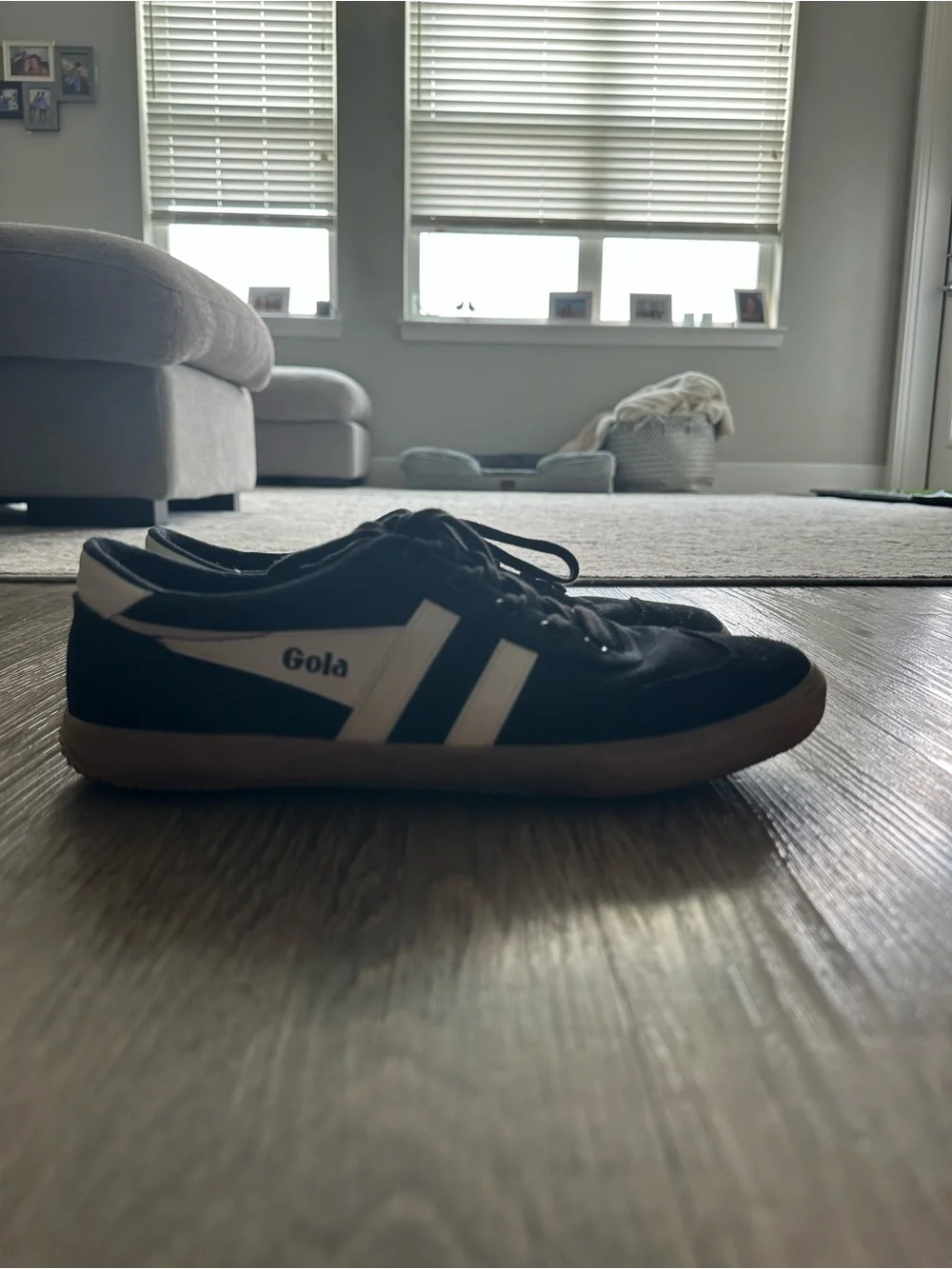 Gola Women's Black Sneakers with White Stripes